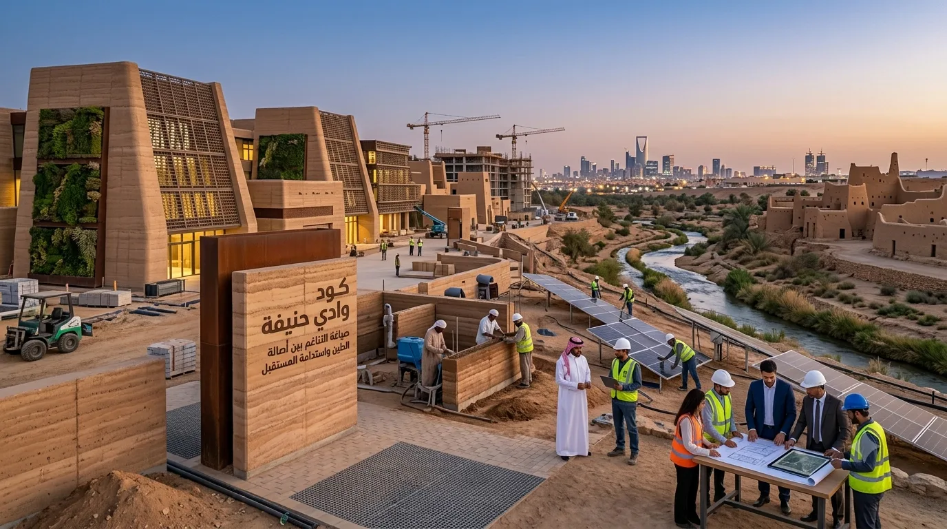 كود وادي حنيفة : صياغة التناغم بين أصالة الطين واستدامة المستقبل