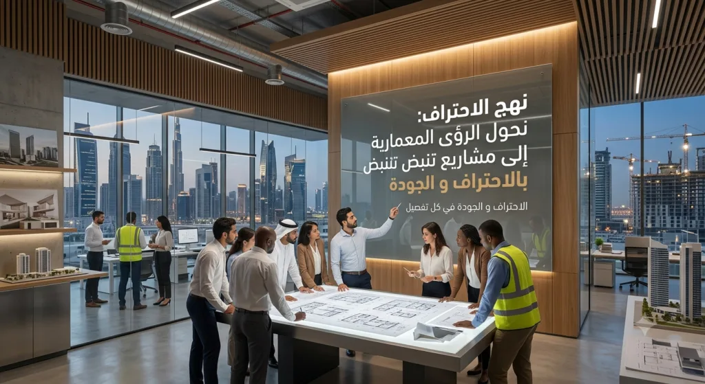 نهج الاحتراف: نحول الرؤى المعمارية إلى مشاريع تنبض بالاحتراف و الجودة