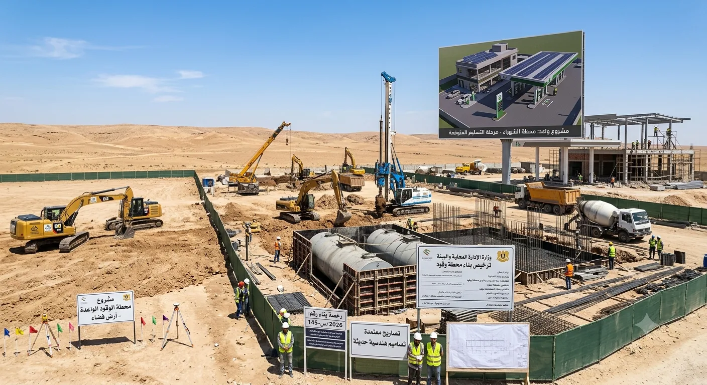 إصدار رخص بناء محطات الوقود من أرض الفضاء إلى المشروع الواعد